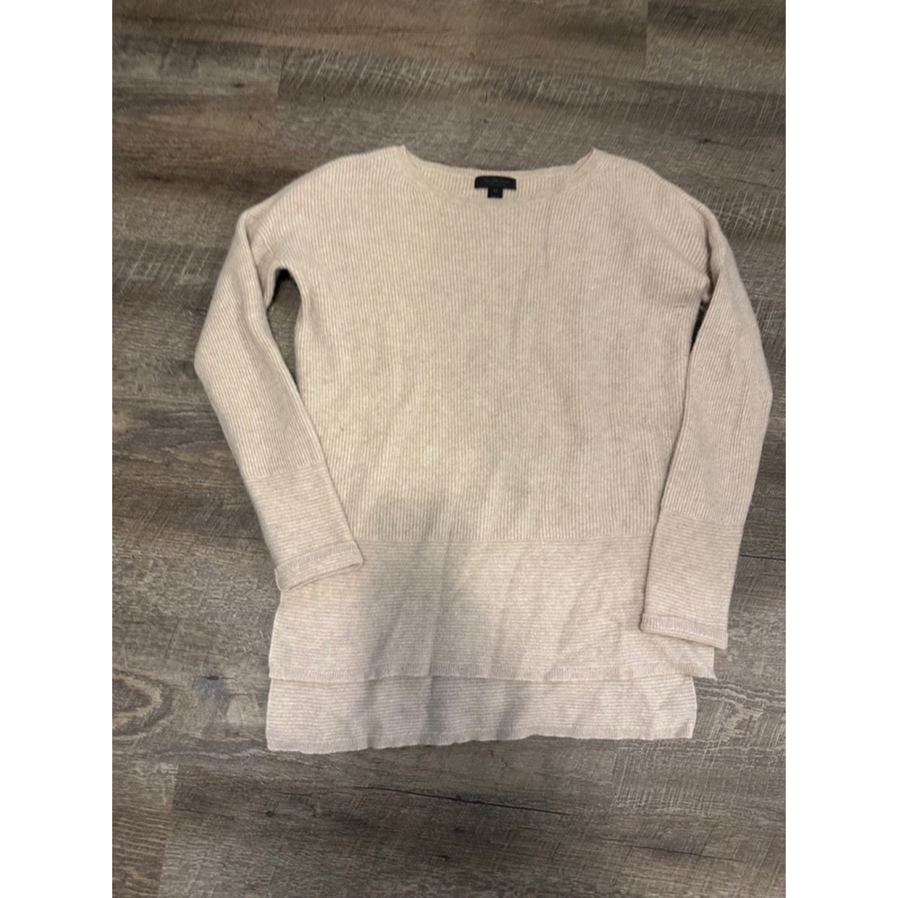 Women's Saks Fifth Avenue Beige Oatmeal Cashmere Sweater S/P